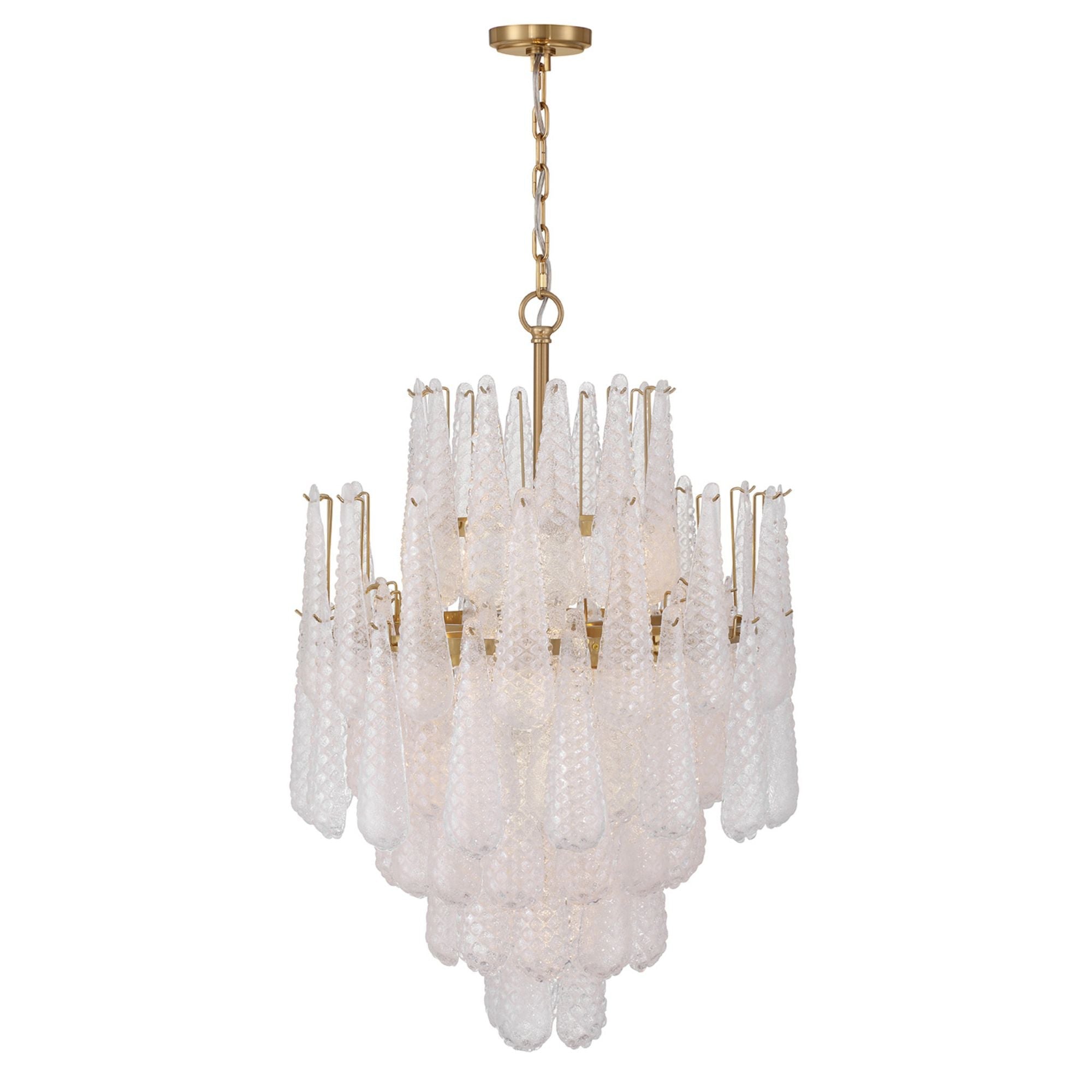 Ollie 26.25'' Aged Brass Chandelier Clear 26.25"W x 36.75"H x 26.25"D