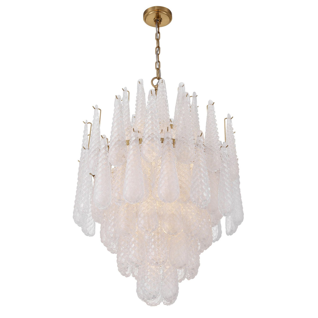 Ollie 26.25'' Aged Brass Chandelier Clear 26.25"W x 36.75"H x 26.25"D