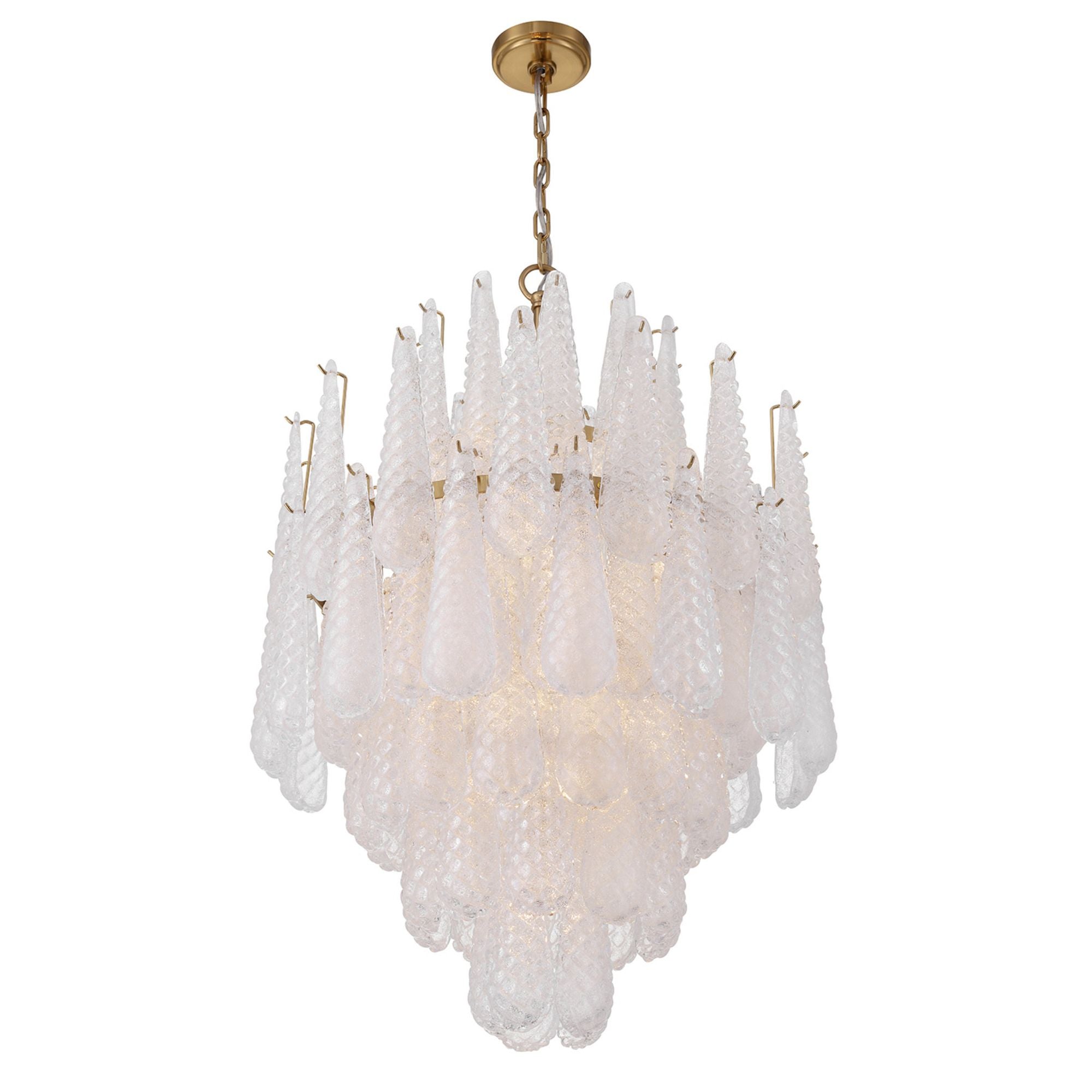 Ollie 26.25'' Aged Brass Chandelier Clear 26.25"W x 36.75"H x 26.25"D