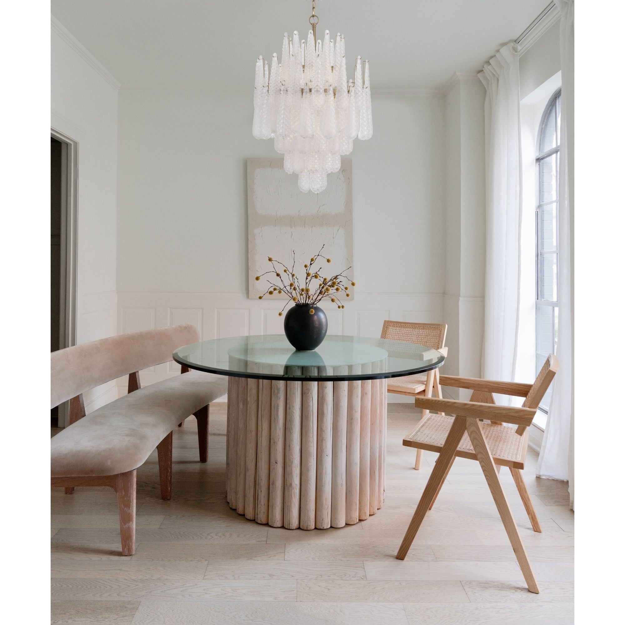 Ollie 26.25'' Aged Brass Chandelier Clear 26.25"W x 36.75"H x 26.25"D