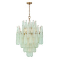 Ollie 26.25'' Aged Brass Chandelier Green 26.25"W x 36.75"H x 26.25"D