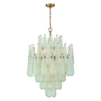 Ollie 26.25'' Aged Brass Chandelier Green 26.25"W x 36.75"H x 26.25"D