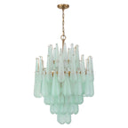 Ollie 26.25'' Aged Brass Chandelier Green 26.25"W x 36.75"H x 26.25"D