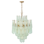Ollie 26.25'' Aged Brass Chandelier Green 26.25"W x 36.75"H x 26.25"D