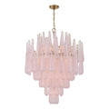 Ollie 33.25'' Aged Brass Chandelier Pink 33.25"W x 40.75"H x 33.25"D