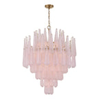 Ollie 33.25'' Aged Brass Chandelier Pink 33.25"W x 40.75"H x 33.25"D