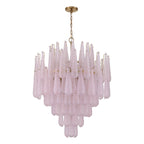 Ollie 33.25'' Aged Brass Chandelier Pink 33.25"W x 40.75"H x 33.25"D