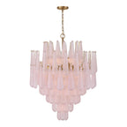 Ollie 33.25'' Aged Brass Chandelier Pink 33.25"W x 40.75"H x 33.25"D