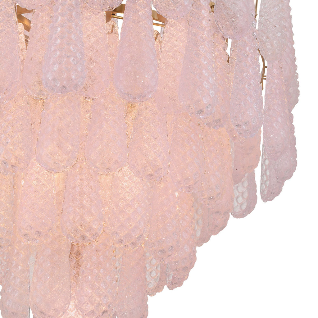 Ollie 33.25'' Aged Brass Chandelier Pink 33.25"W x 40.75"H x 33.25"D