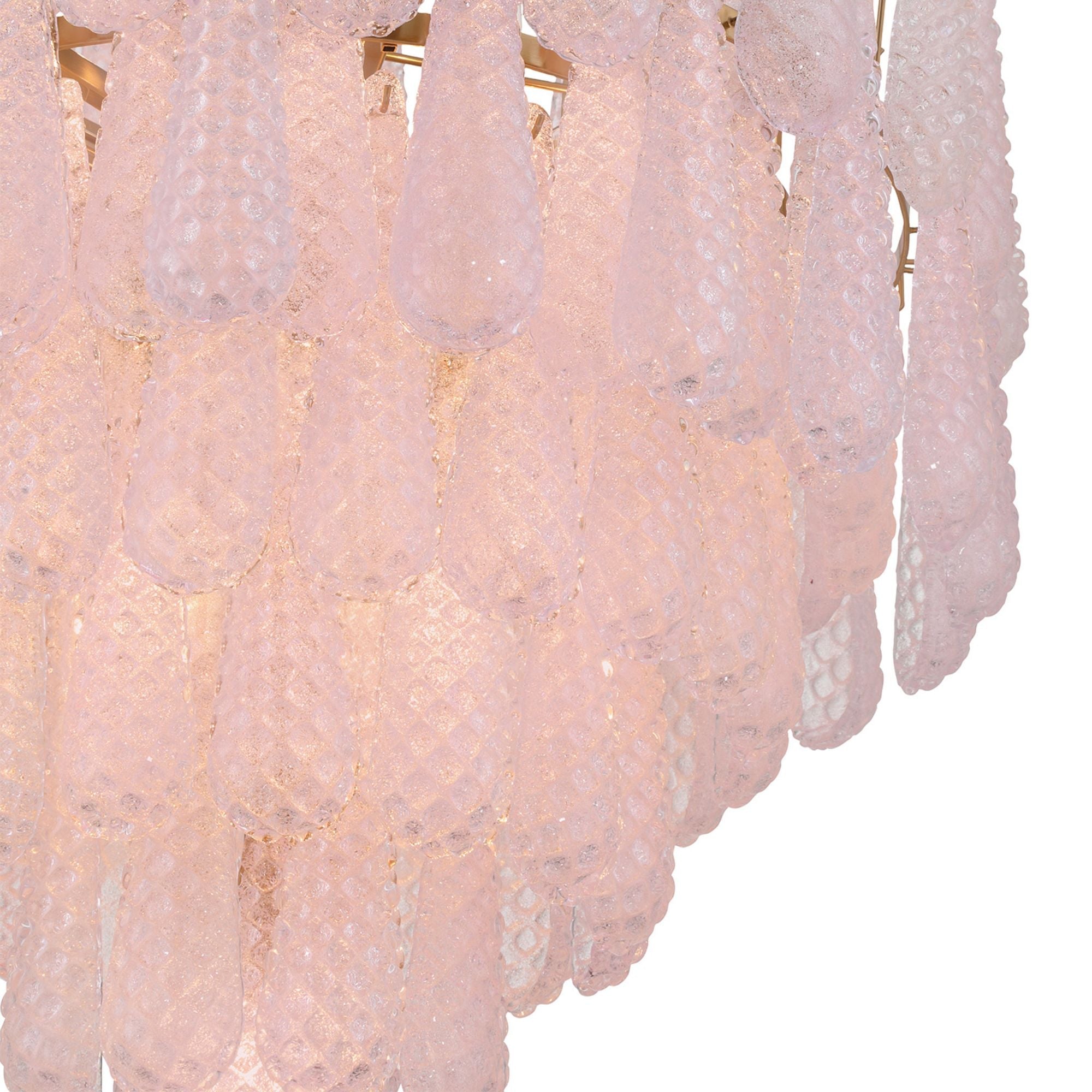 Ollie 33.25'' Aged Brass Chandelier Pink 33.25"W x 40.75"H x 33.25"D
