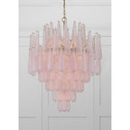 Ollie 33.25'' Aged Brass Chandelier Pink 33.25"W x 40.75"H x 33.25"D