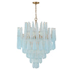 Ollie 33.25'' Aged Brass Chandelier Blue 33.25"W x 40.75"H x 33.25"D