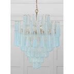 Ollie 33.25'' Aged Brass Chandelier Blue 33.25"W x 40.75"H x 33.25"D