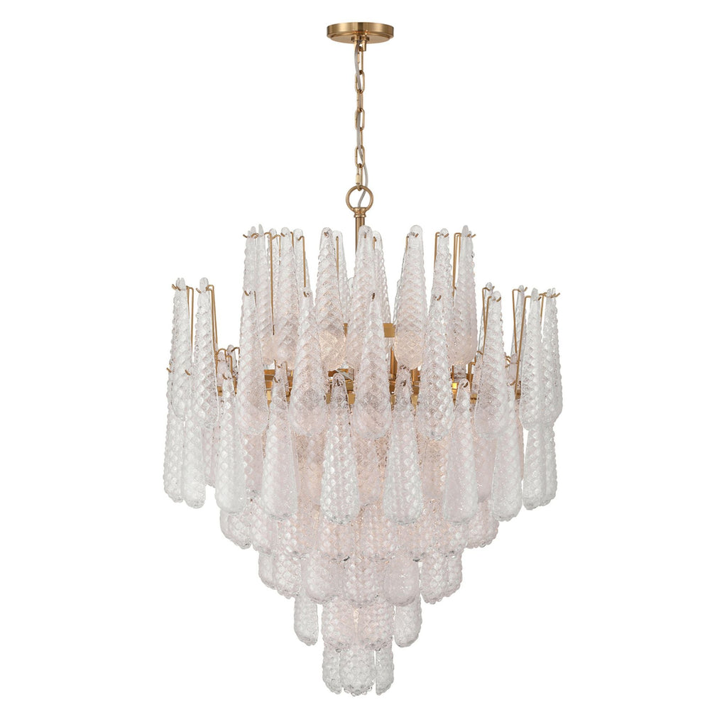 Ollie 33.25'' Aged Brass Chandelier Clear 33.25"W x 40.75"H x 33.25"D