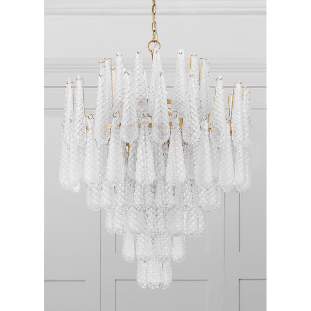 Ollie 33.25'' Aged Brass Chandelier Clear 33.25"W x 40.75"H x 33.25"D