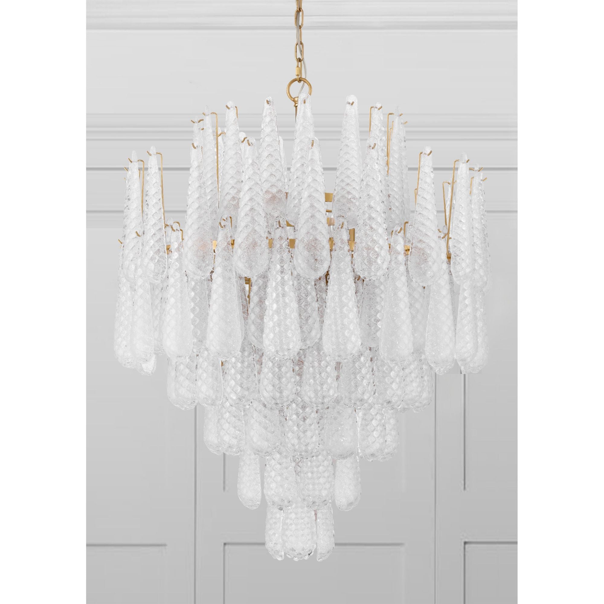 Ollie 33.25'' Aged Brass Chandelier Clear 33.25"W x 40.75"H x 33.25"D