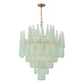 Ollie 33.25'' Aged Brass Chandelier Green 33.25"W x 40.75"H x 33.25"D