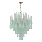 Ollie 33.25'' Aged Brass Chandelier Green 33.25"W x 40.75"H x 33.25"D