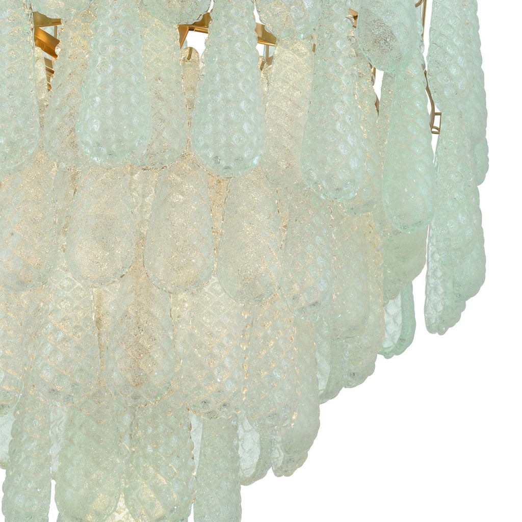 Ollie 33.25'' Aged Brass Chandelier Green 33.25"W x 40.75"H x 33.25"D