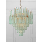 Ollie 33.25'' Aged Brass Chandelier Green 33.25"W x 40.75"H x 33.25"D