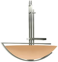 Ondrian 26" Wide Sterling Long Pendant With Sand Glass Shade