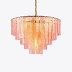 Opalora Pink Glass Chandelier