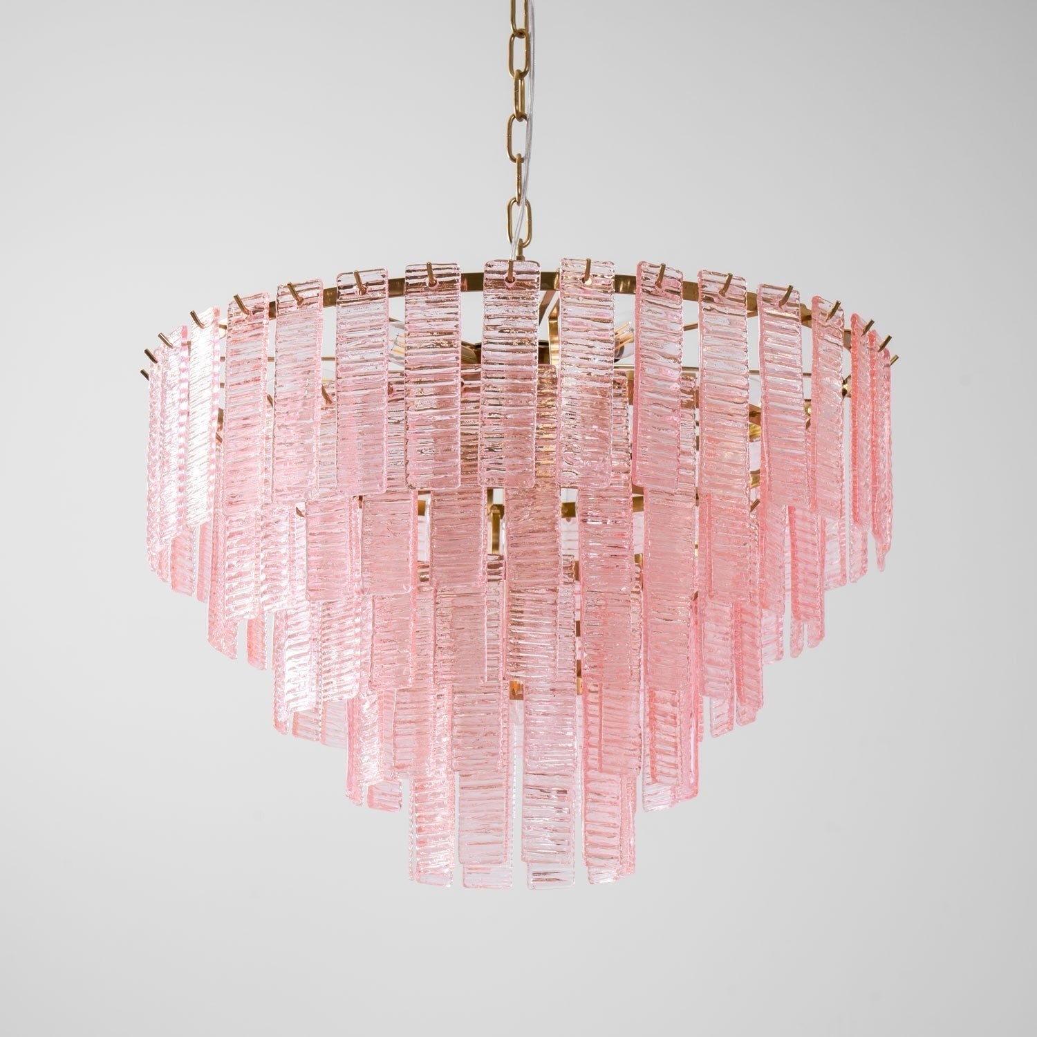 Opalora Pink Glass Chandelier