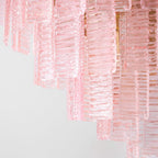Opalora Pink Glass Chandelier