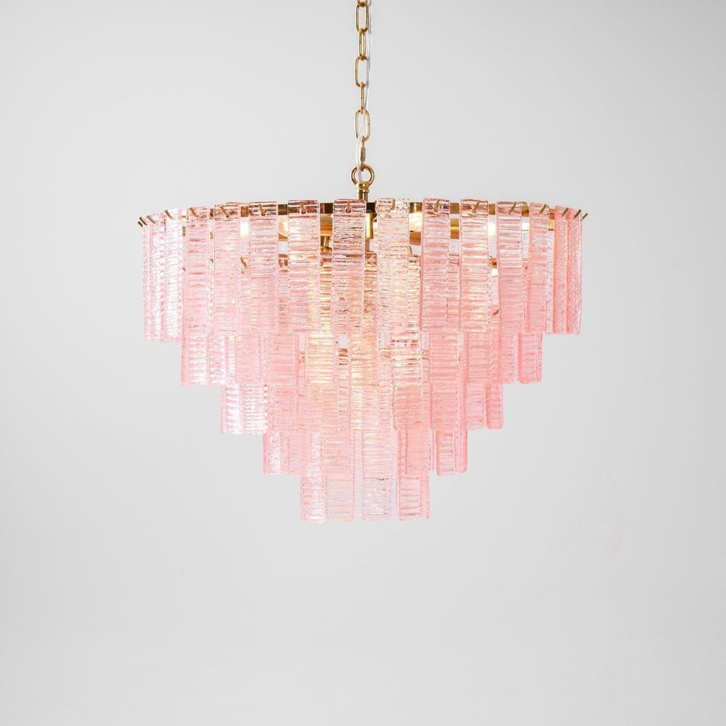 Opalora Pink Glass Chandelier