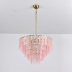 Opalora Pink Glass Chandelier