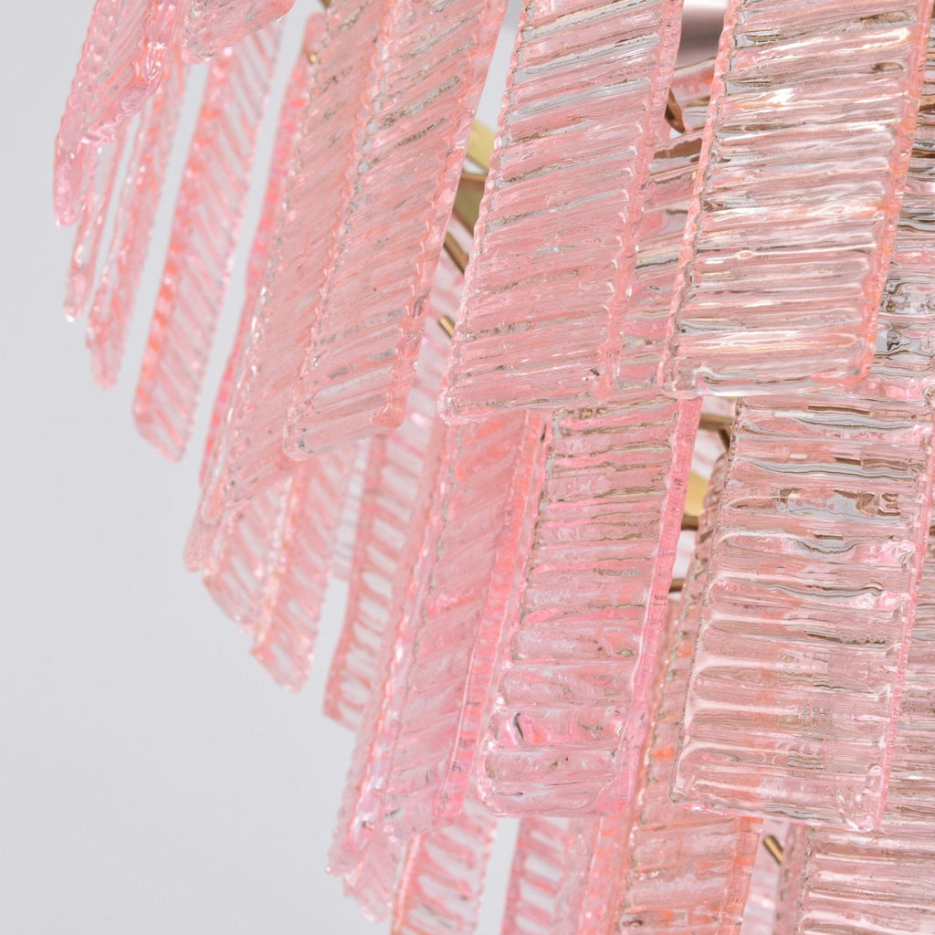 Opalora Pink Glass Chandelier