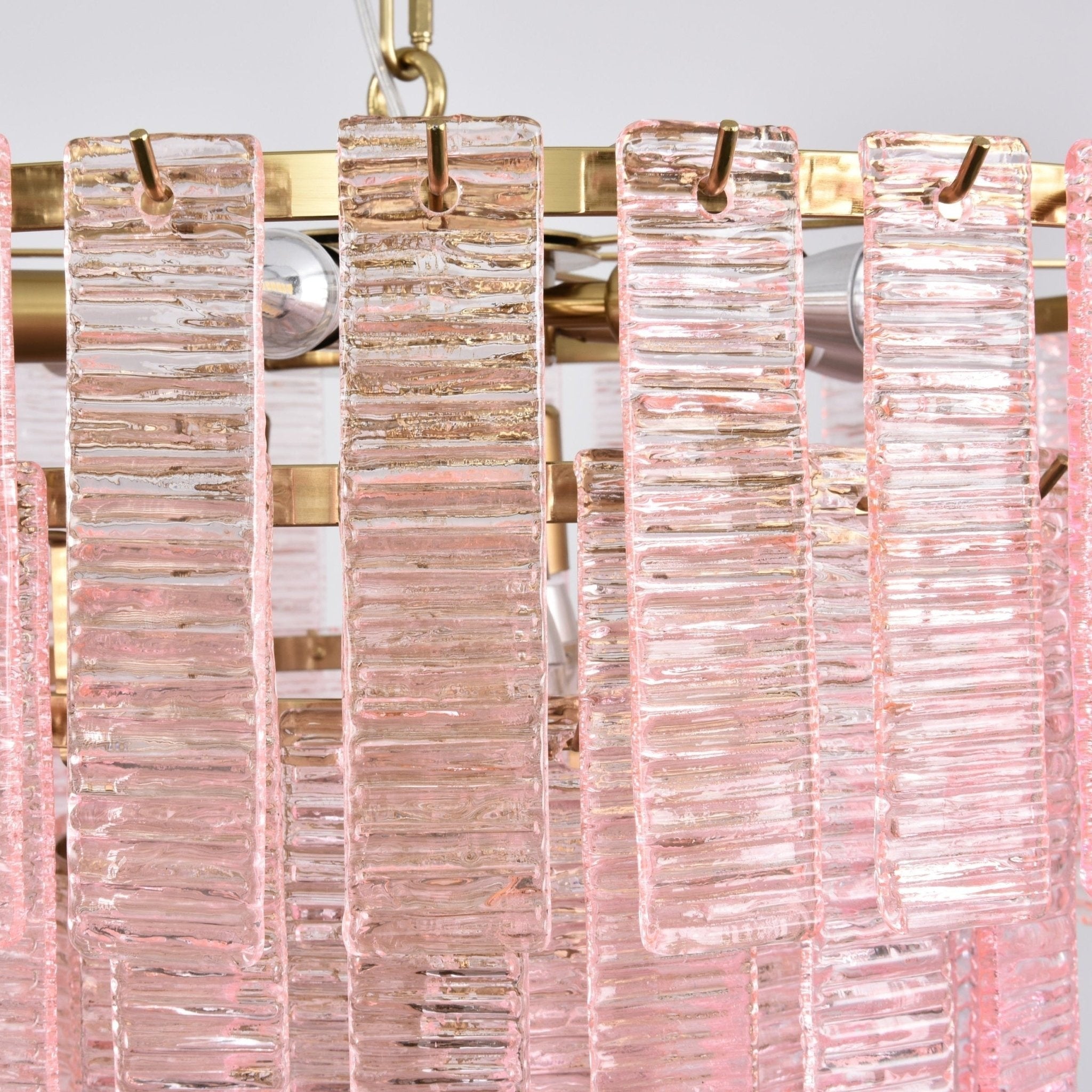 Opalora Pink Glass Chandelier