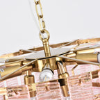 Opalora Pink Glass Chandelier