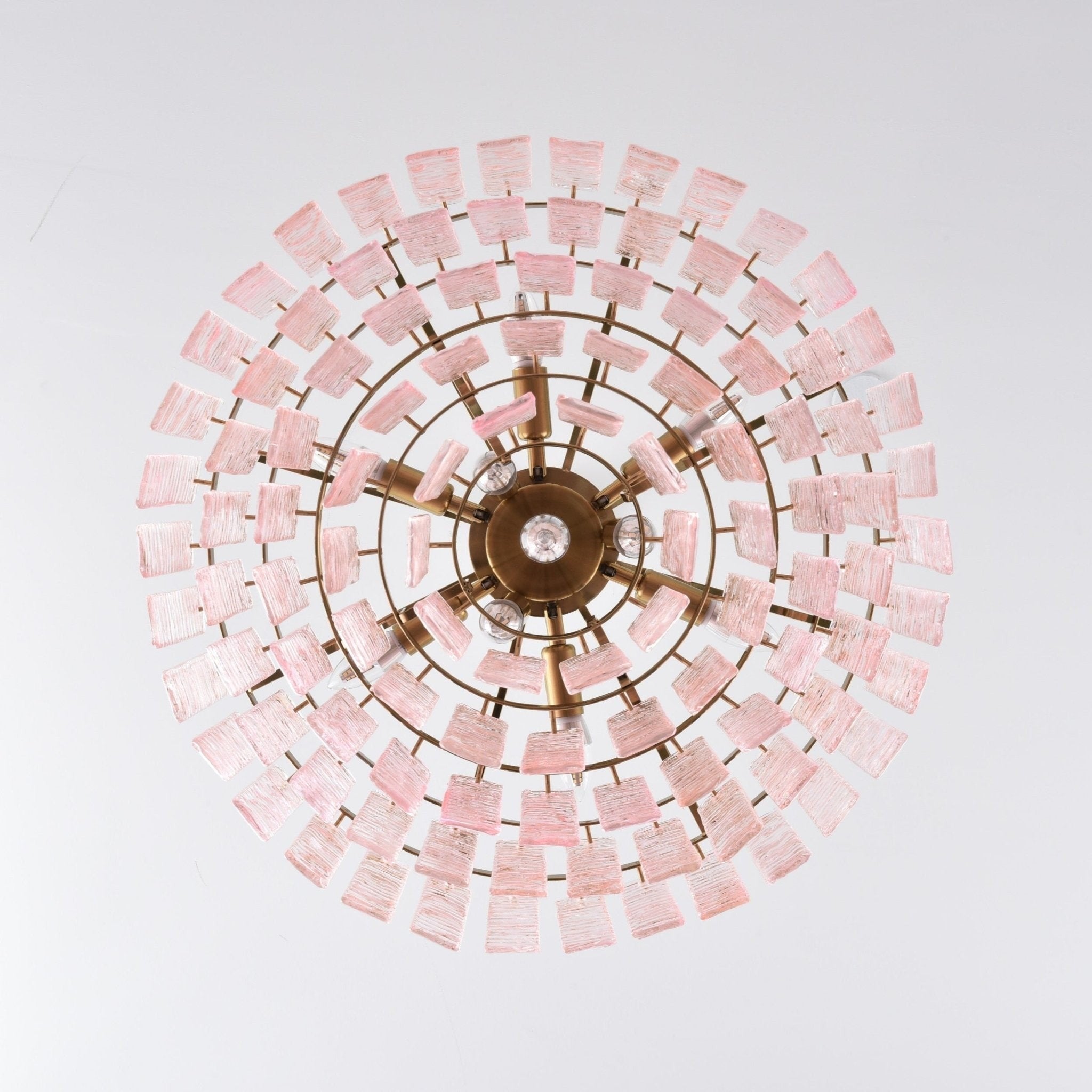Opalora Pink Glass Chandelier