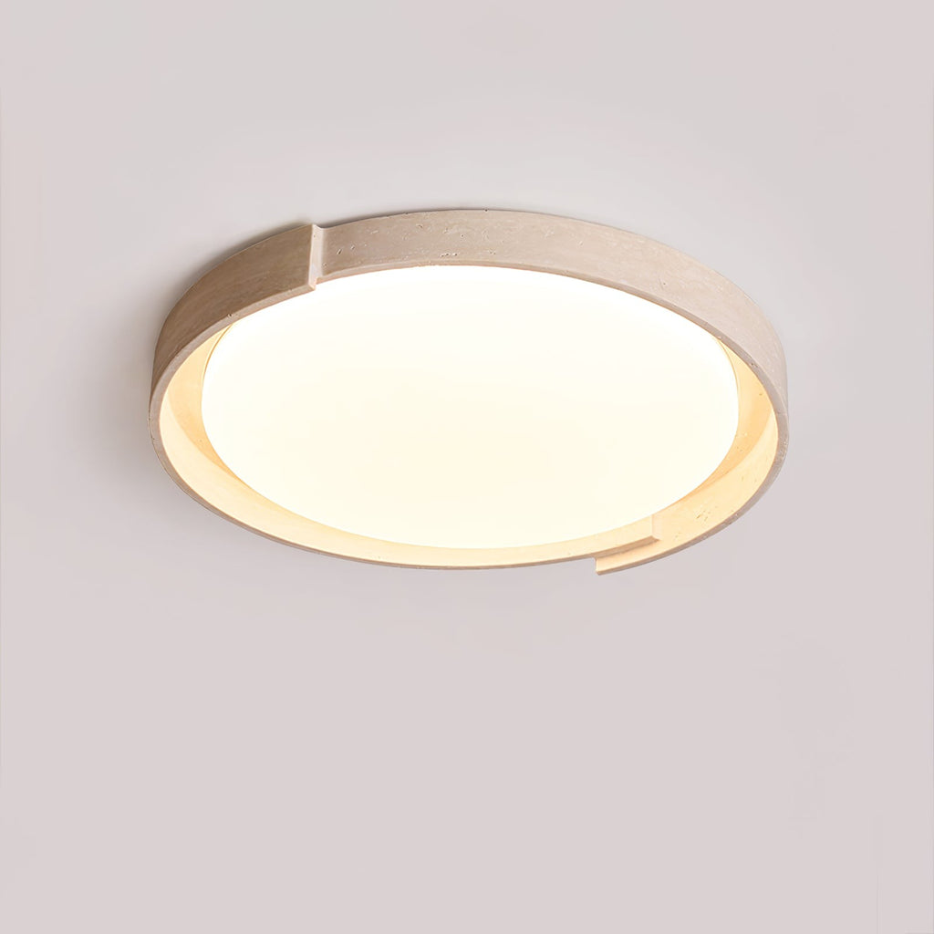 Orvella Travertine Halo Ceiling Light