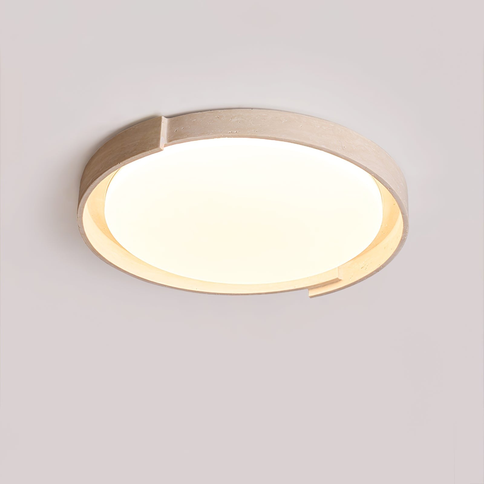 Orvella Travertine Halo Ceiling Light
