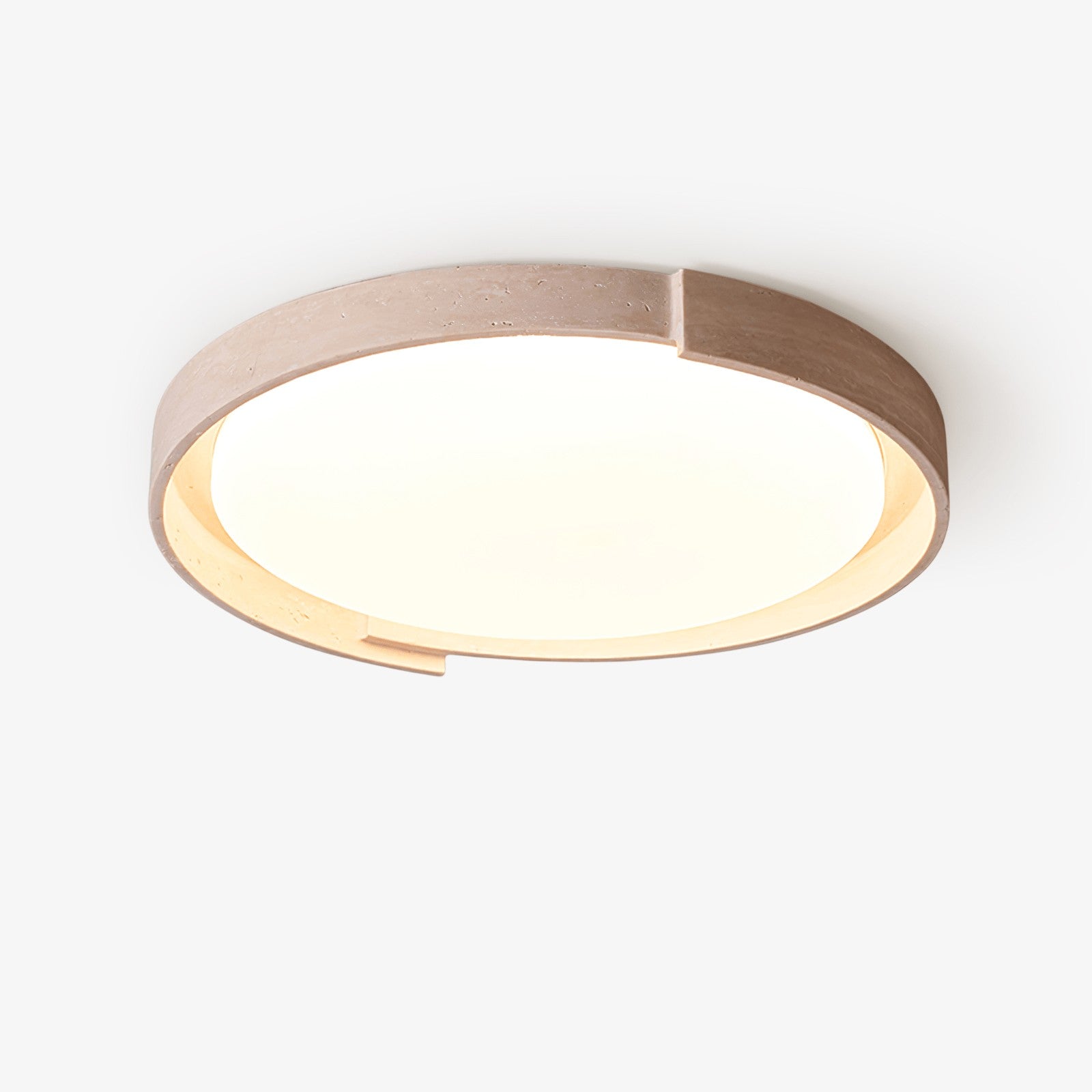 Orvella Travertine Halo Ceiling Light
