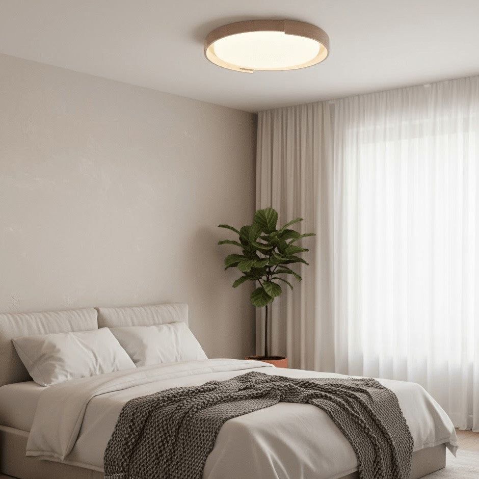 Orvella Travertine Halo Ceiling Light