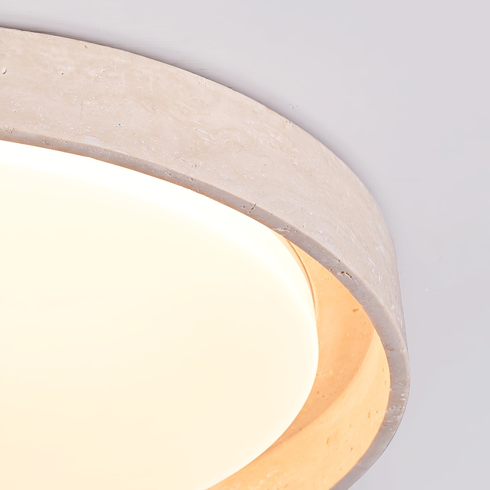 Orvella Travertine Halo Ceiling Light