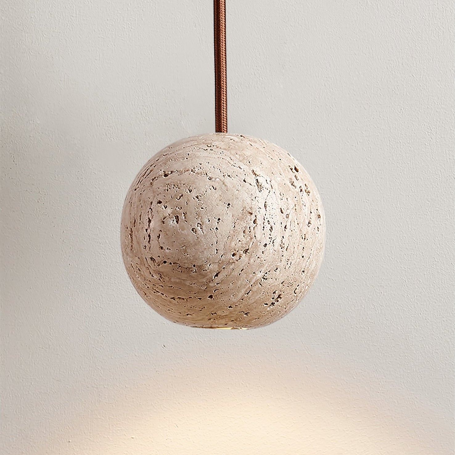 Orvella Travertine Sphere Pendant