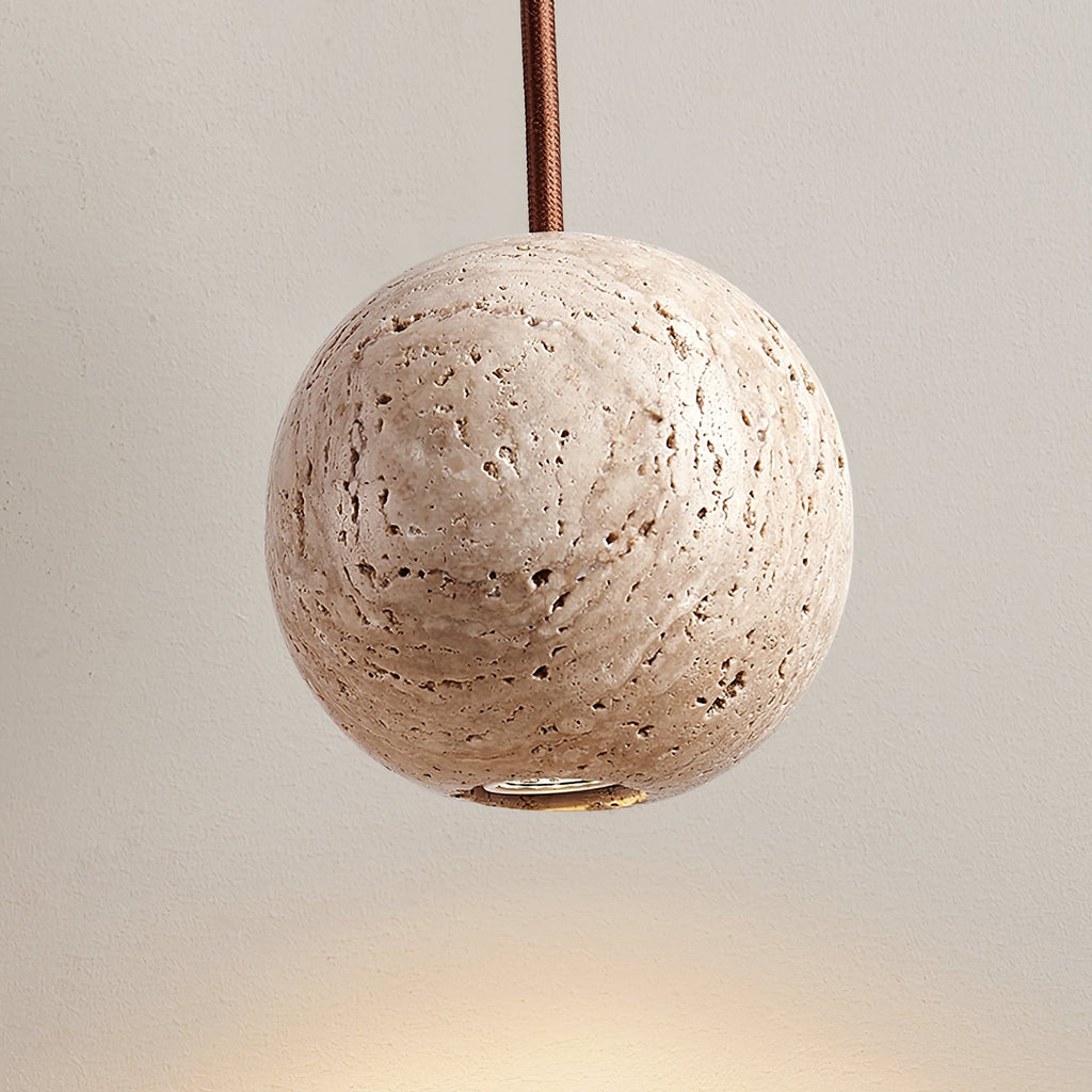 Orvella Travertine Sphere Pendant