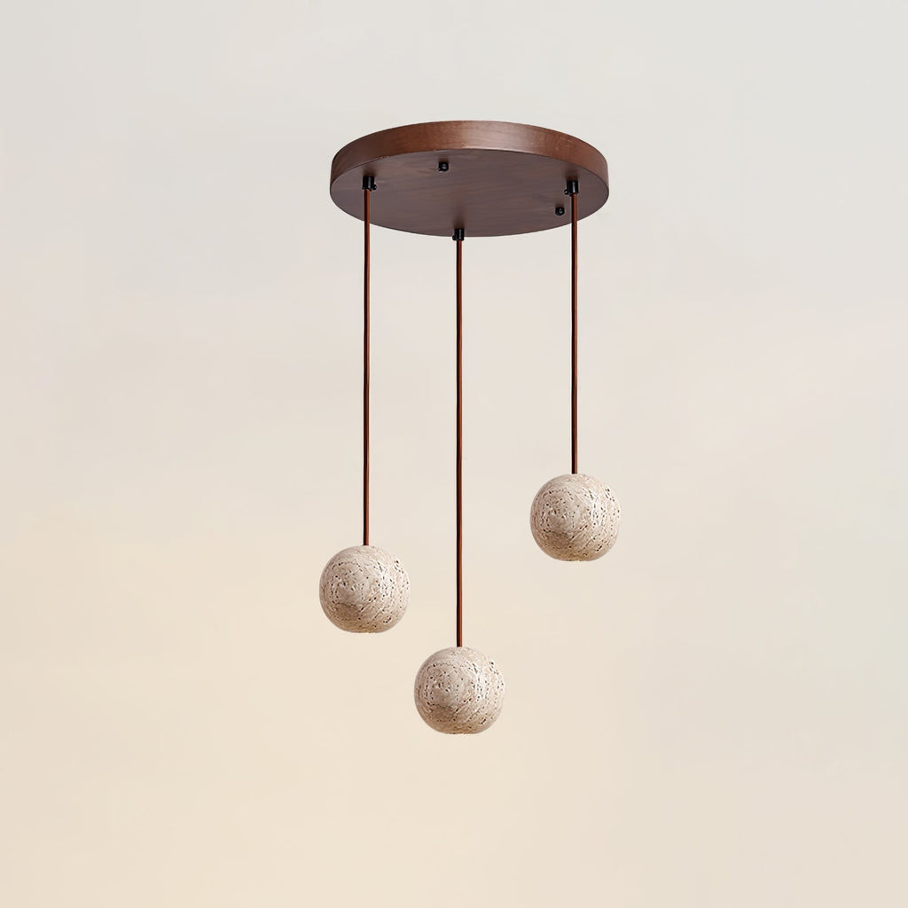 Orvella Travertine Sphere Pendant