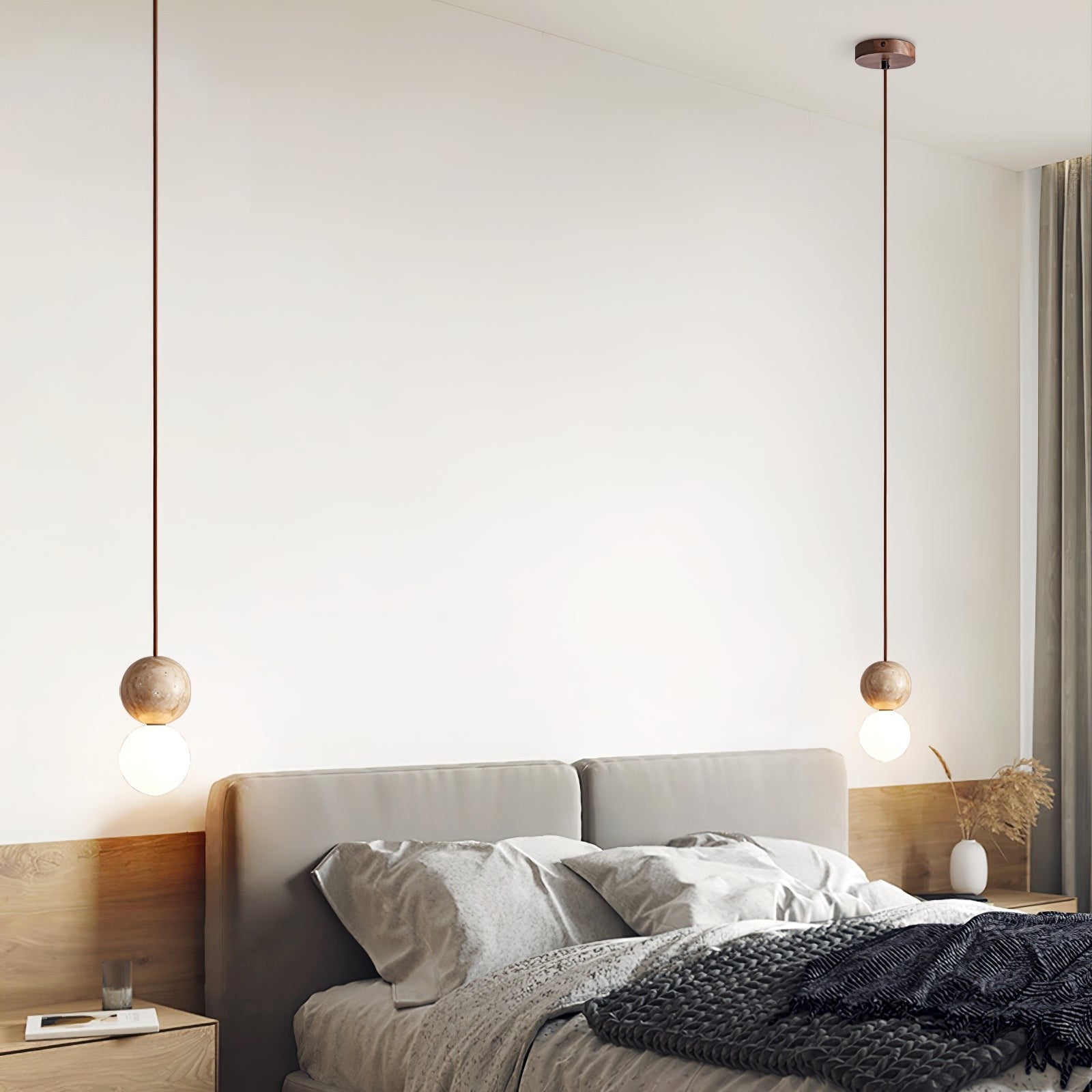 Orvella Travertine Sphere Pendant
