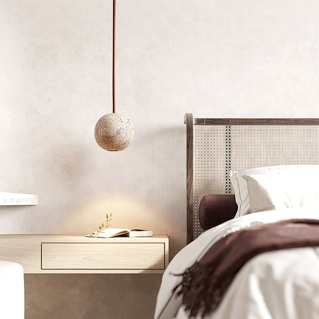 Orvella Travertine Sphere Pendant