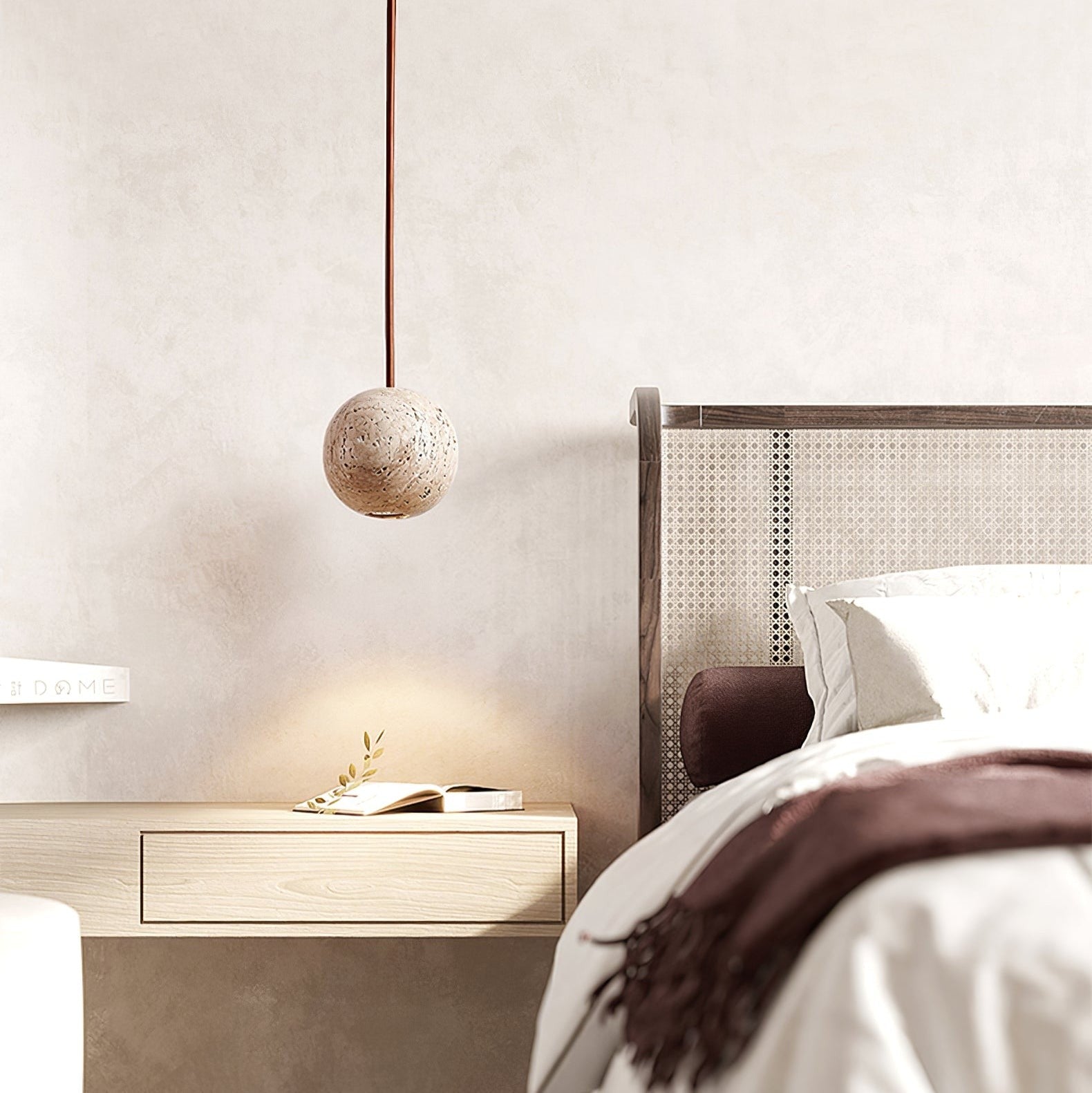 Orvella Travertine Sphere Pendant