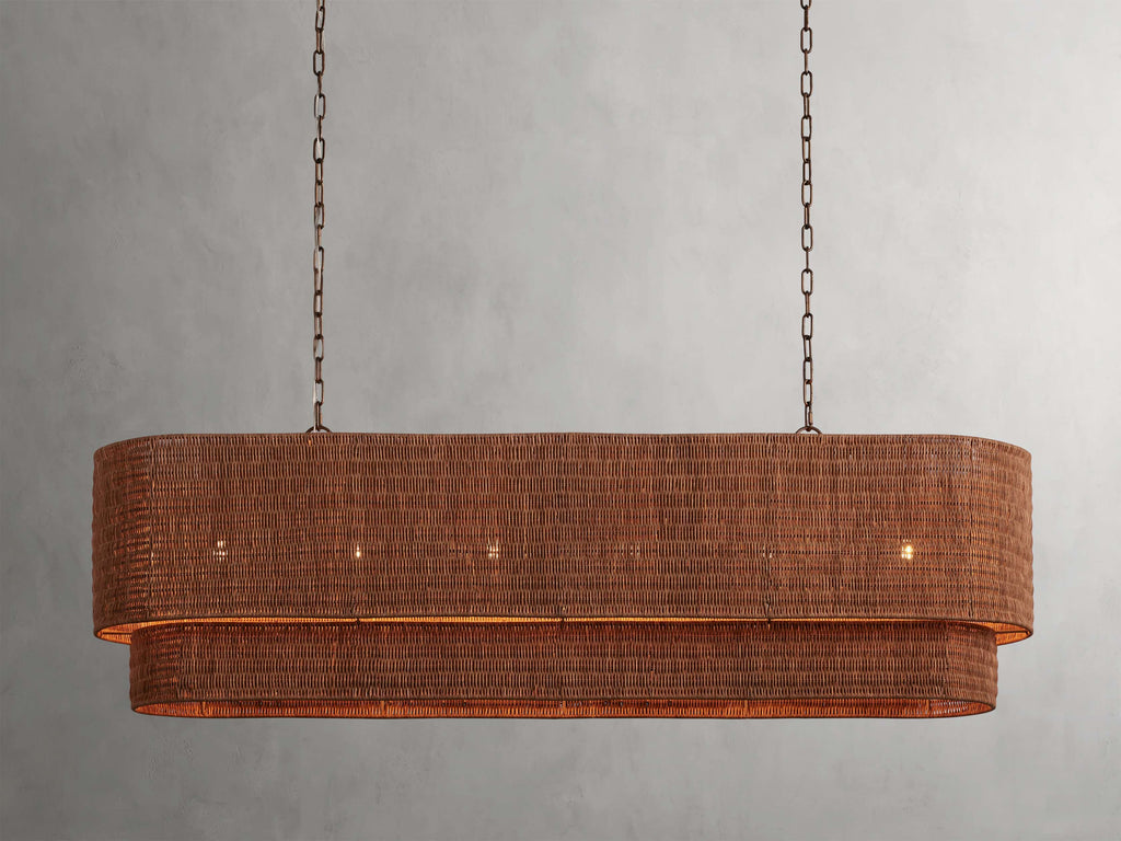 Palomar Rattan Linear Chandelier