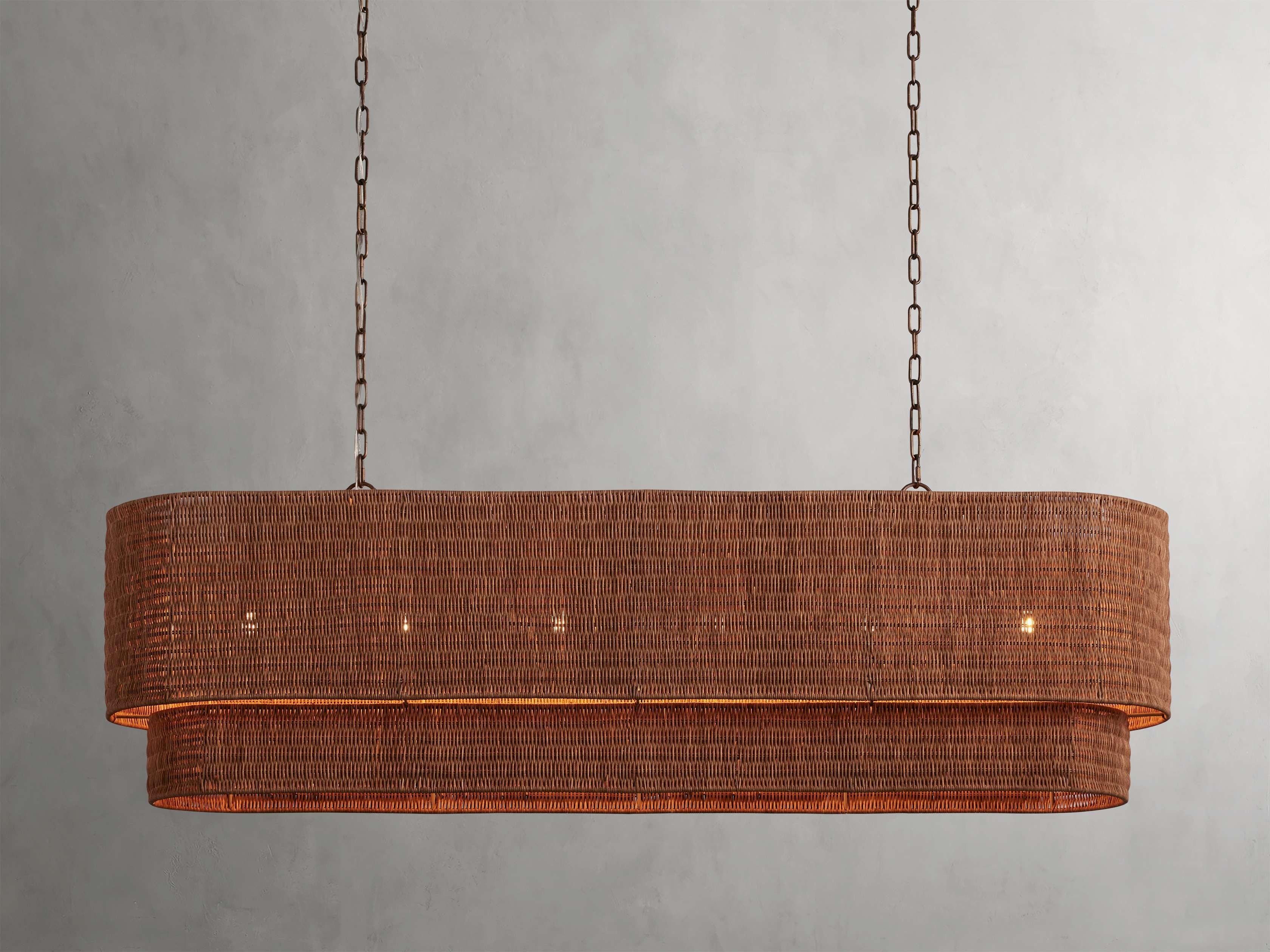 Palomar Rattan Linear Chandelier