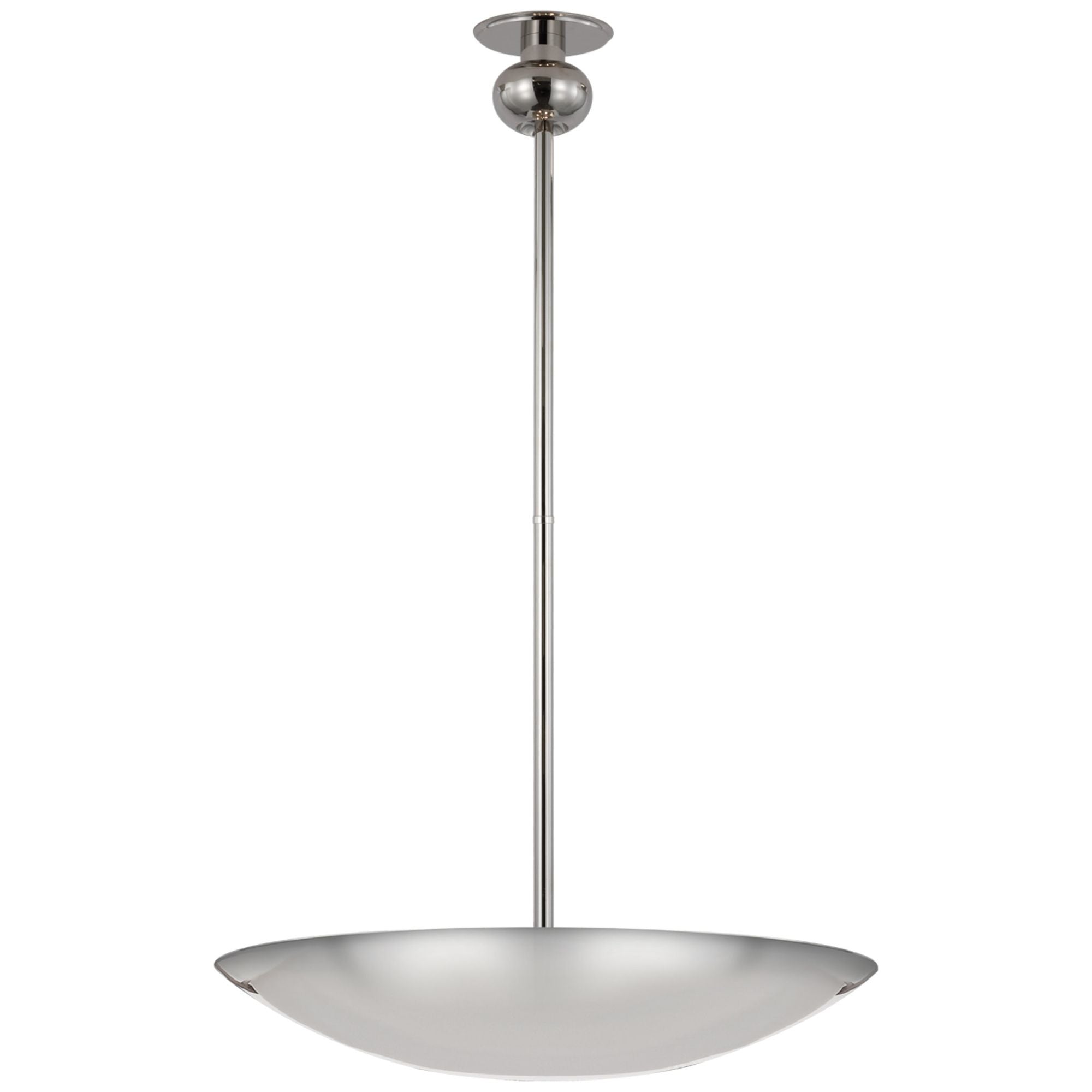 Paloma Contreras Comtesse Medium Uplight Chandelier in Polished Nickel Ceiling Light W24"