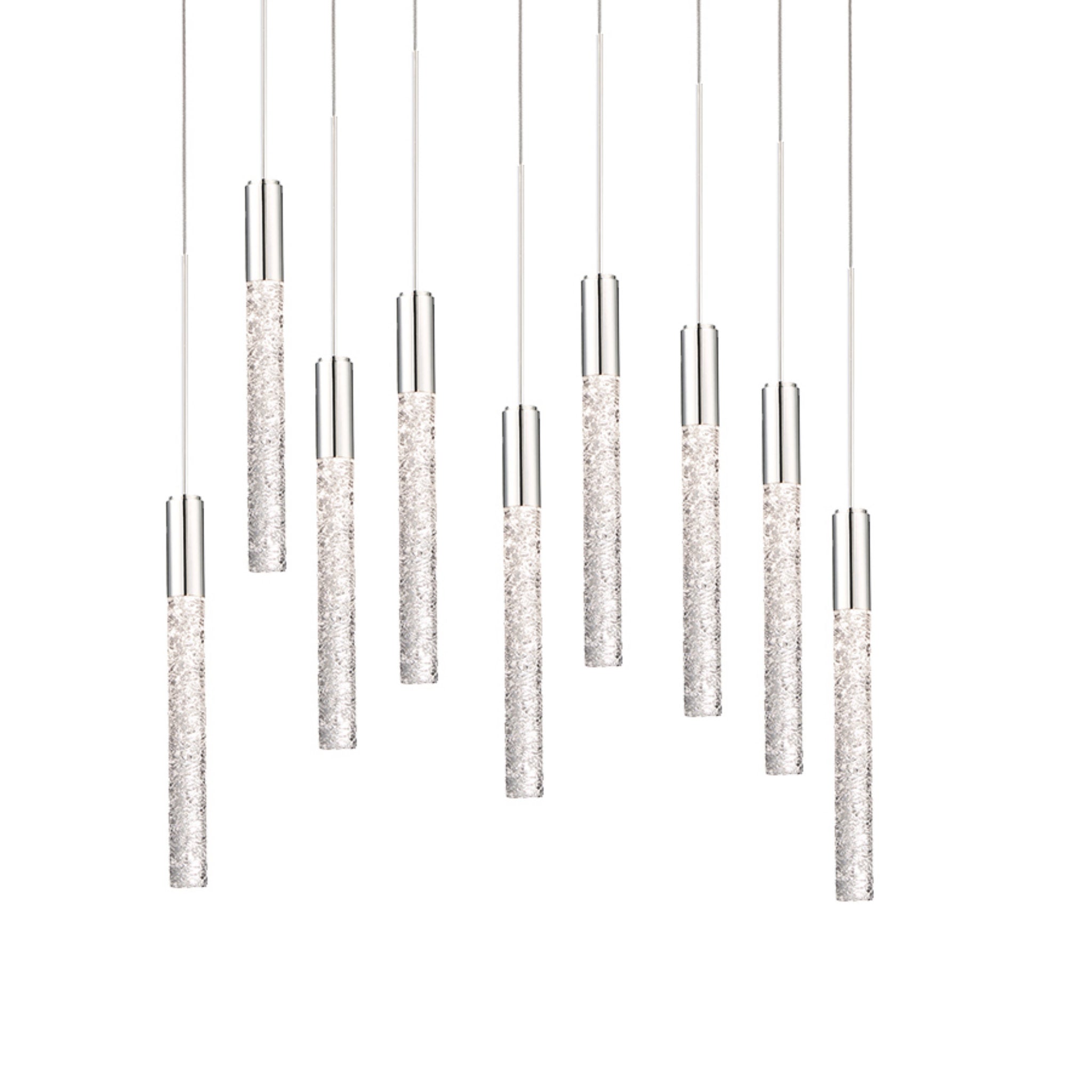Modern Forms PD-35609-PN 3000K 47.5 Watt Magic LED Round Chandelier in Polished Nickel
