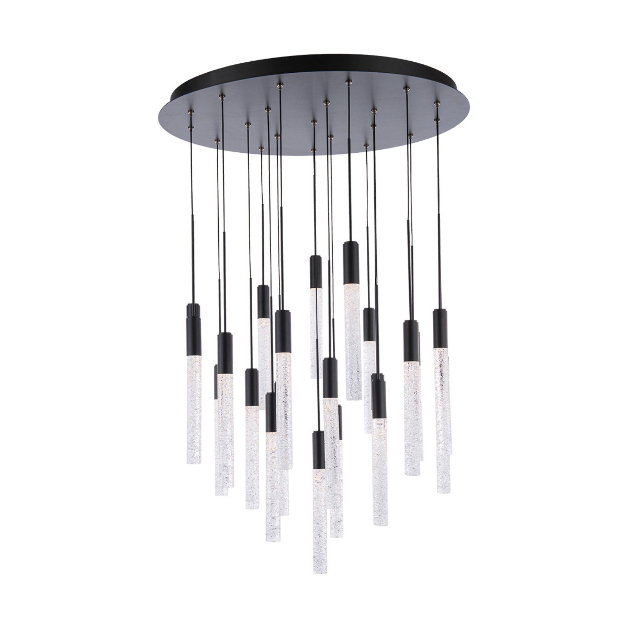 Modern Forms PD-35621-BK 3000K 110 Watt Magic LED Round Chandelier in Black